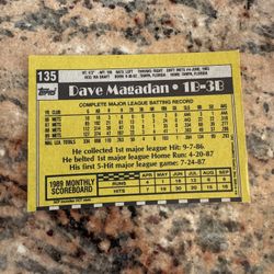1990 Topps Blank Front Baseball Card 