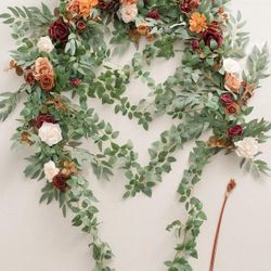 6ft Fall Terracotta Wedding Flower Garland ONLY