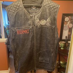 Leather Harley Davidson vest