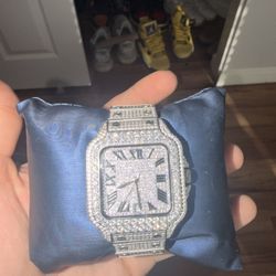Iced Out Cartier Watch
