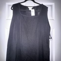 Misook Exclusively Elegant Black Womens Brand New 2x Tank Top Blouse Plus Size