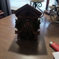 Antique Regula black Forest West Germany Wood Clock