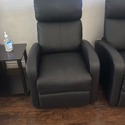 Black Single Recliner Chair