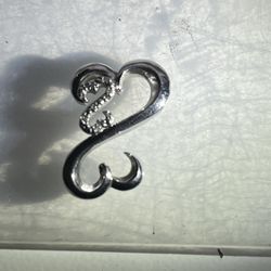 Cute Sterling Silver Pendant with REAL Diamonds