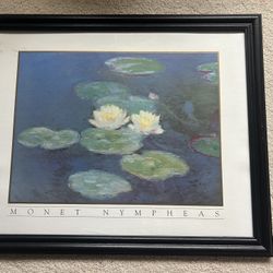 Monet Nympheas Print In Black Frame