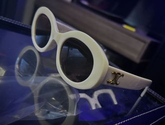 Celine Triomphe Oval Sunglasses (Beige/Brown/Gold)