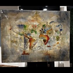 Wall Decor Map 4 Foot By 3 Foot