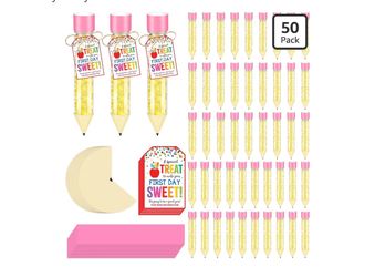 46 Pcs School Pencil Gift Jar with Cards