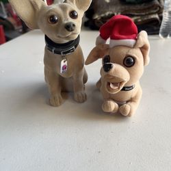 Vintage Taco Bell Giget Knotter Flocked Chihuahua Figurine