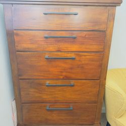 Classic Furniture Ballard Wood 5-Drawer Chest, Walnut Brown