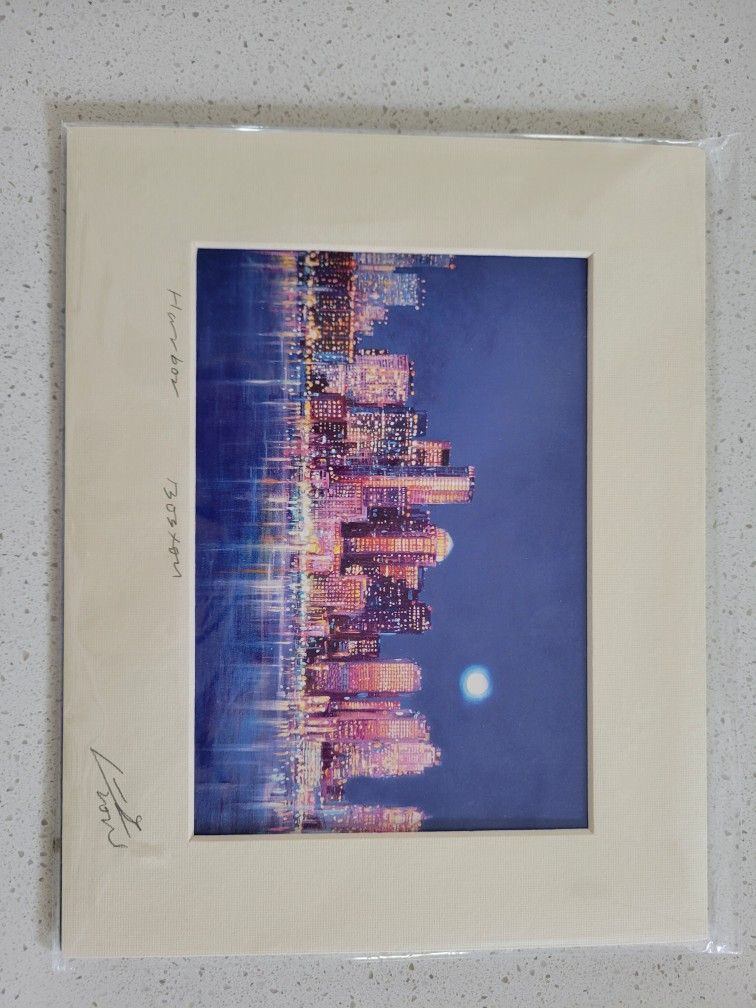 Boston Harbor Vuew 10*8 Post Card Painting