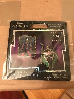 Disney designer masquerade first in series limited pin set maleficent