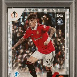 2022 Topps UEFA CC 1st Ed Alejandro Garnacho Icy Foil #50 PSA 10 Manchester United