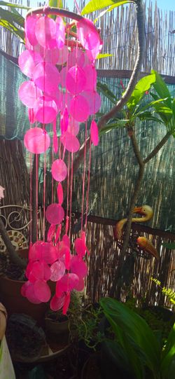 Pink Capiz Shell Wind Chime