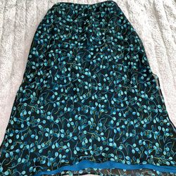 Blue long skirt
