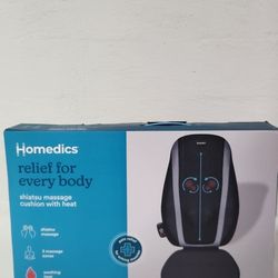 HoMedics Shiatsu Back & Neck Massage Cushion with Heat- New in Box