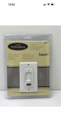 Harbor Breeze 4 Speed Ceiling Fan Control 130624