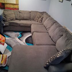 Charcoal L Shape Couch