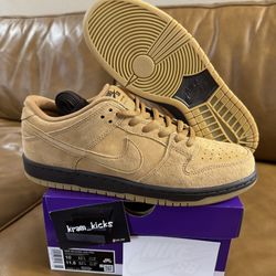 New* Nike SB Dunk Low Pro "Wheat" Flax MENS Size 10 US - DS OG All