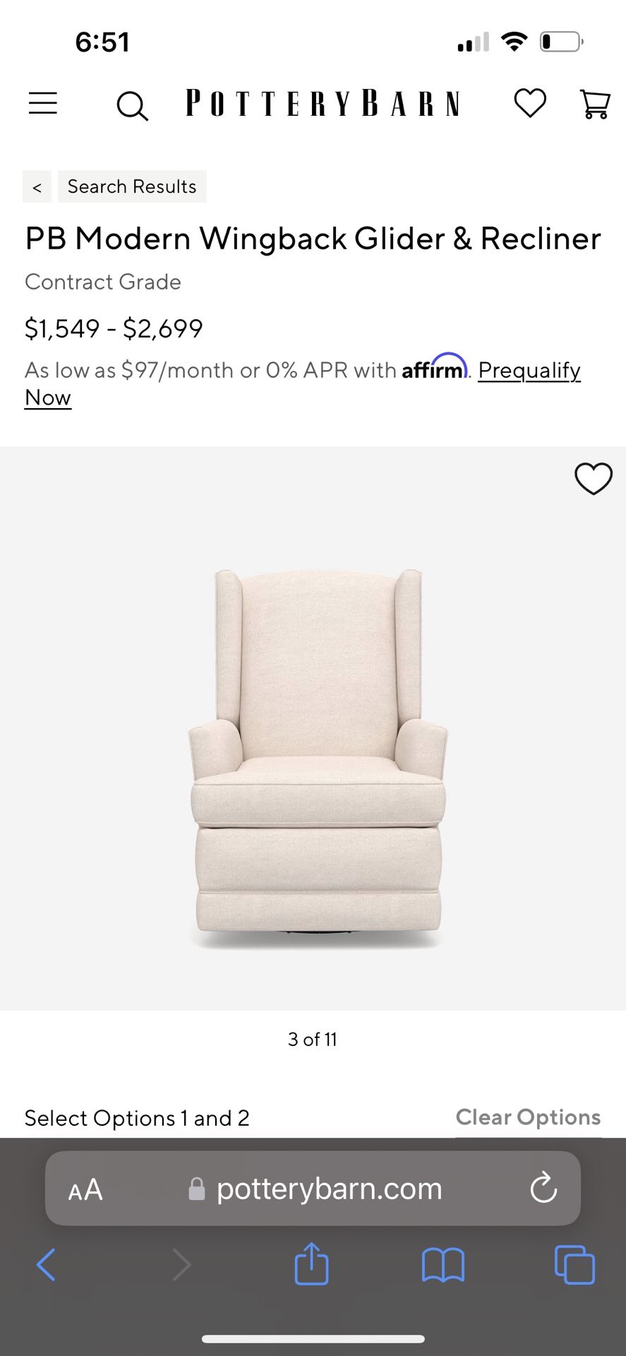 Pottery Barn Glider Recliner for Sale in Glendora, CA OfferUp