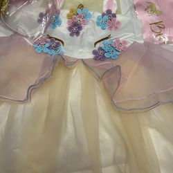 Disfraz de unicornio de flores para niñas de flores, vestido de tul largo, concurso de cumpleaños, fiesta de princesa