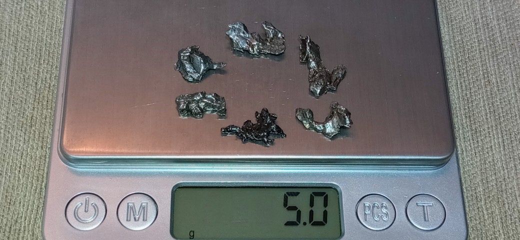Lot of 6 Campo del Cielo (Field of Heaven) Meteorites 5.0 grams total