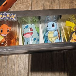   Pokemon 4 pack dining glasses