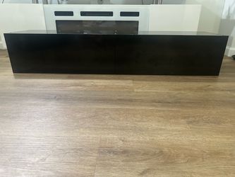 Black Gloss Low TV Stand Unit