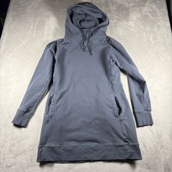 American Giant Sweater Dress Women’s L Gray Hooded Long Sleeve Pullover USA#1448