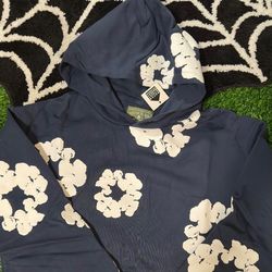 Navy Denim Tears Hoodie Size M