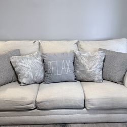 Zeller sofa-beige-fabric-93”W x 44”Dx 37”H