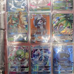 2 binders full of pokemon cards