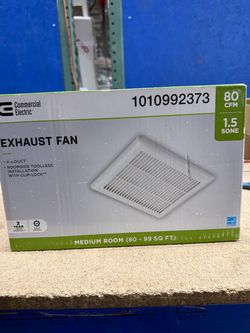 Commercial Electric 80 CFM 1.5 Sone Bathroom Exhaust Fan