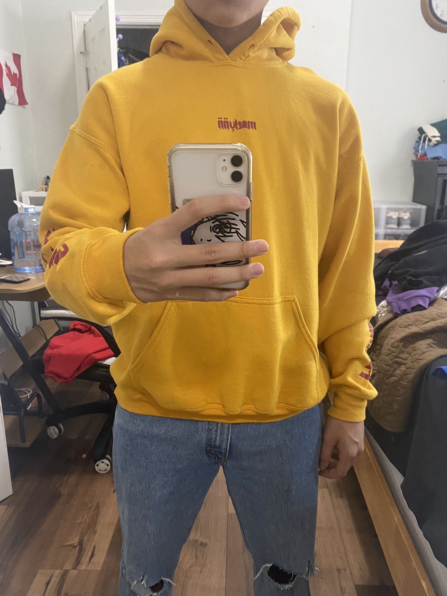 custom yellow hoodie 