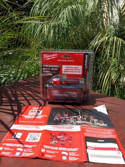 Milwaukee 18v  new.  Battery.   8.0 AH.  High Output