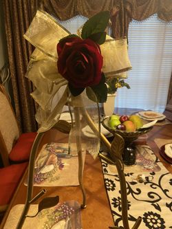 Caballete Para Foto Color Burgandy Con Dorado 