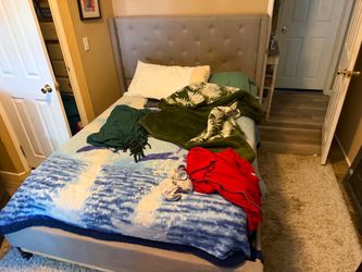 Full bed frame with mattress