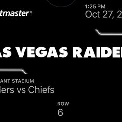 Raider Vs Chiefs tickets