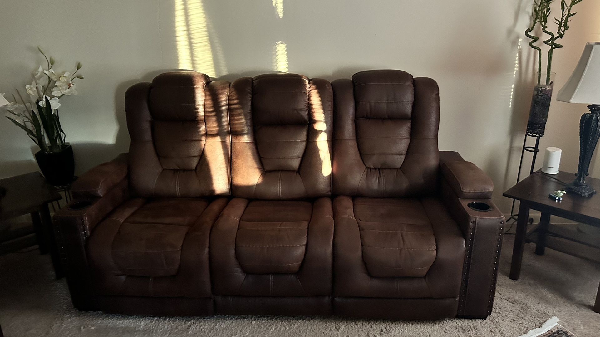MOVING SALE - Dual Power Reclining Sofa - SELLING TWO IDENTICAL COUCHES