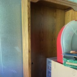 Large wooden shelf for shelves