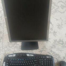 HP 24" IPS LED HD  Monitor With Nice Logitech Wireless Keyboard And Laser Mouse