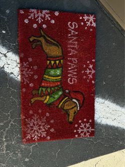 Santa Paws Christmas Doormat