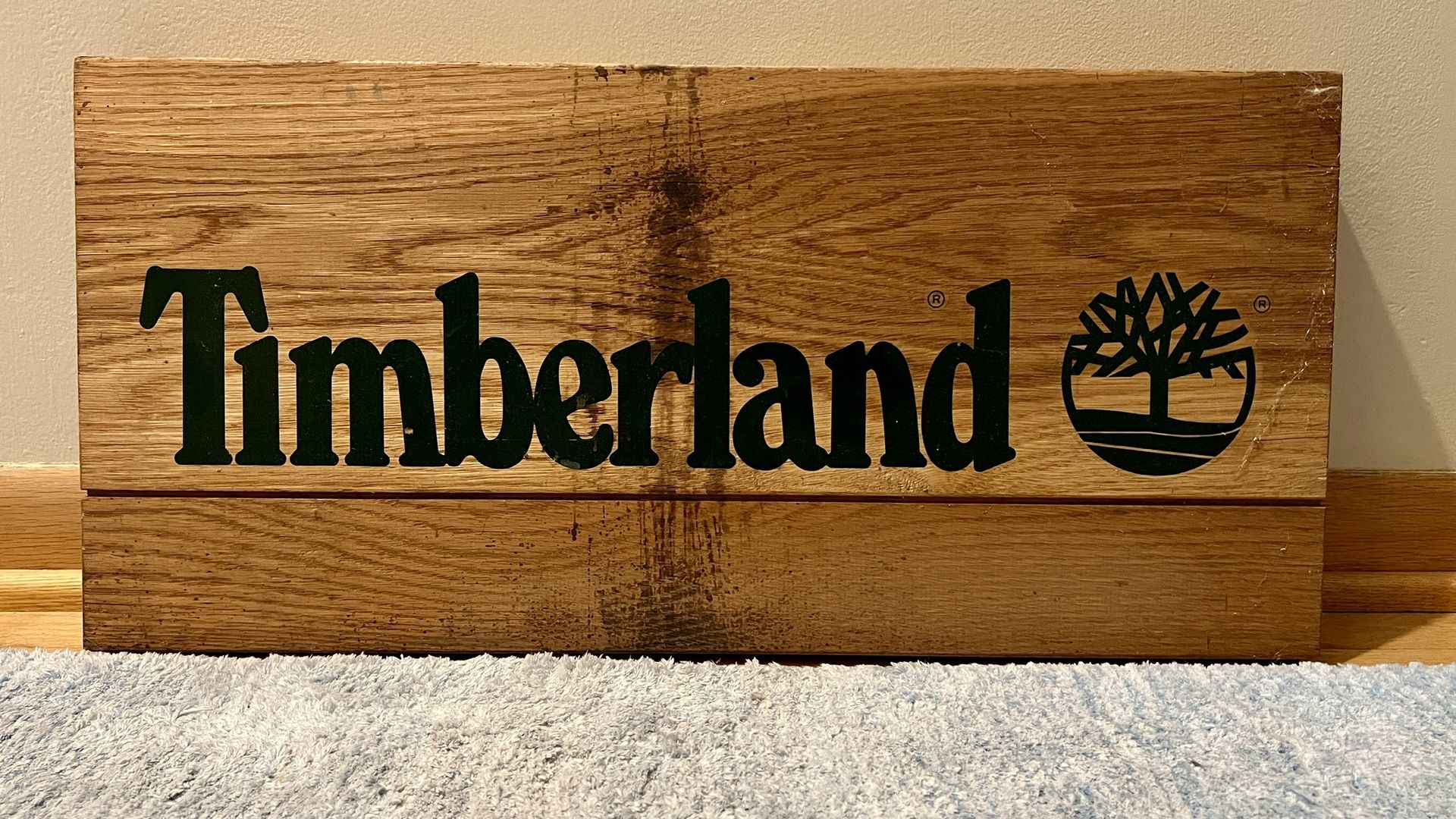 Timberland Boots Wood Display Sign