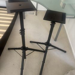  Studio Monitor Speaker Stands (Pair, Adjustable)