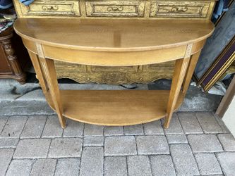 Ethan Allen Half Moon Table Stand 