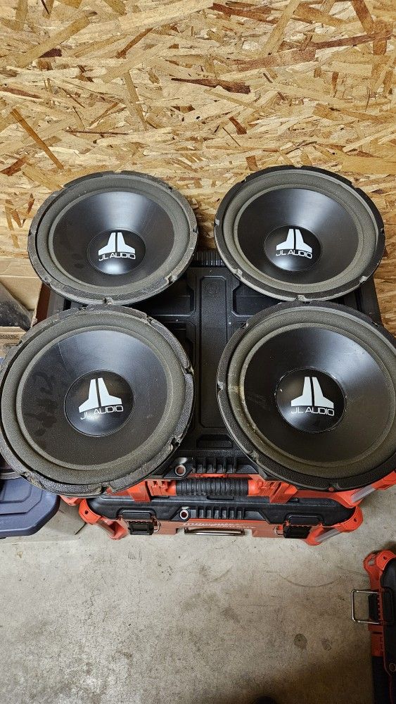 Jl Audio 10"w1-4ohm Subwoofers Old School Audiophile Subs Alpine Kicker Memphis Kenwood Pioneer Diamond Audio Phoenix Gold Ppi