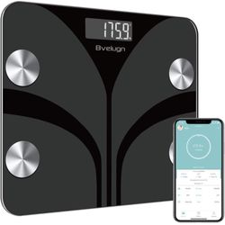 Scale for Body Weight, Bveiugn Digital Bathroom Smart Scale LED Display, 13 Body Composition Analyzer Sync Weight Scale BMI Health Monitor Sync Apps 4