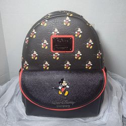 Rare Loungefly Disney Walking Mickey Mouse Mini Backpack.  New W/ Tags. 
