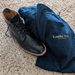  Loake Black Boots Size 9