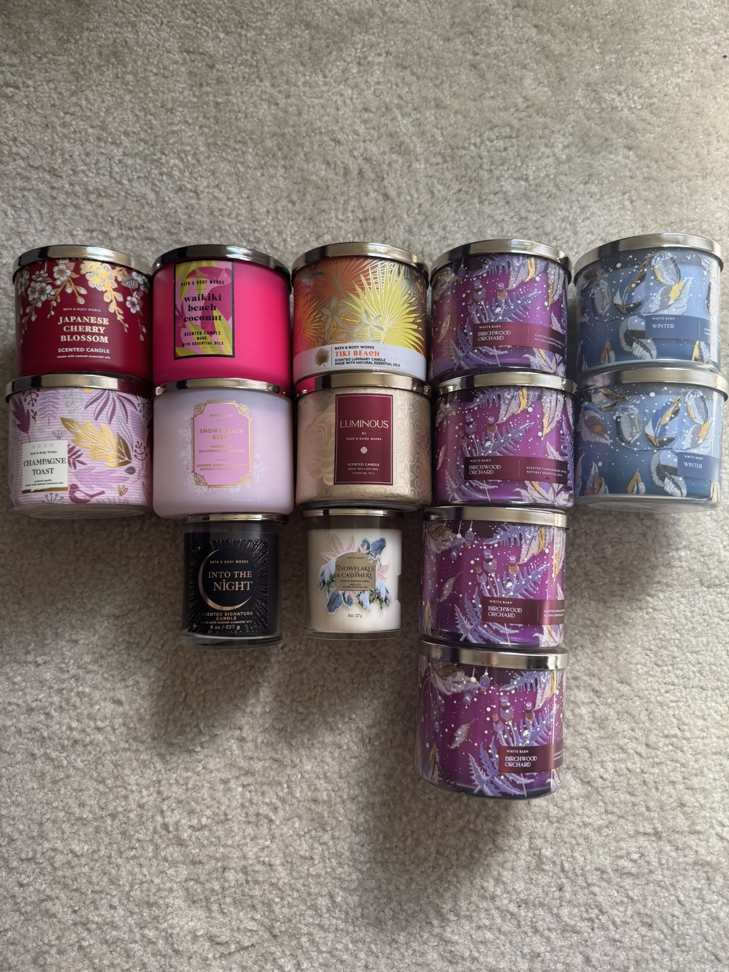 Bath And body works 3 Wick/1 Wick candles